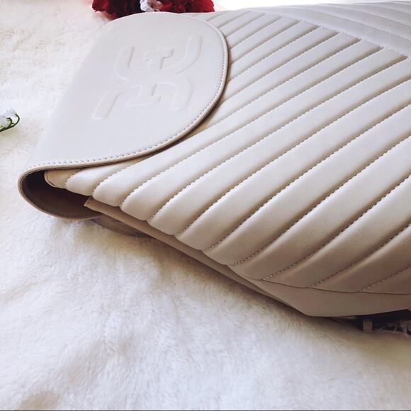Sam Edelman Ivory Quilted Faux Leather Backpack - Picture 10 of 12